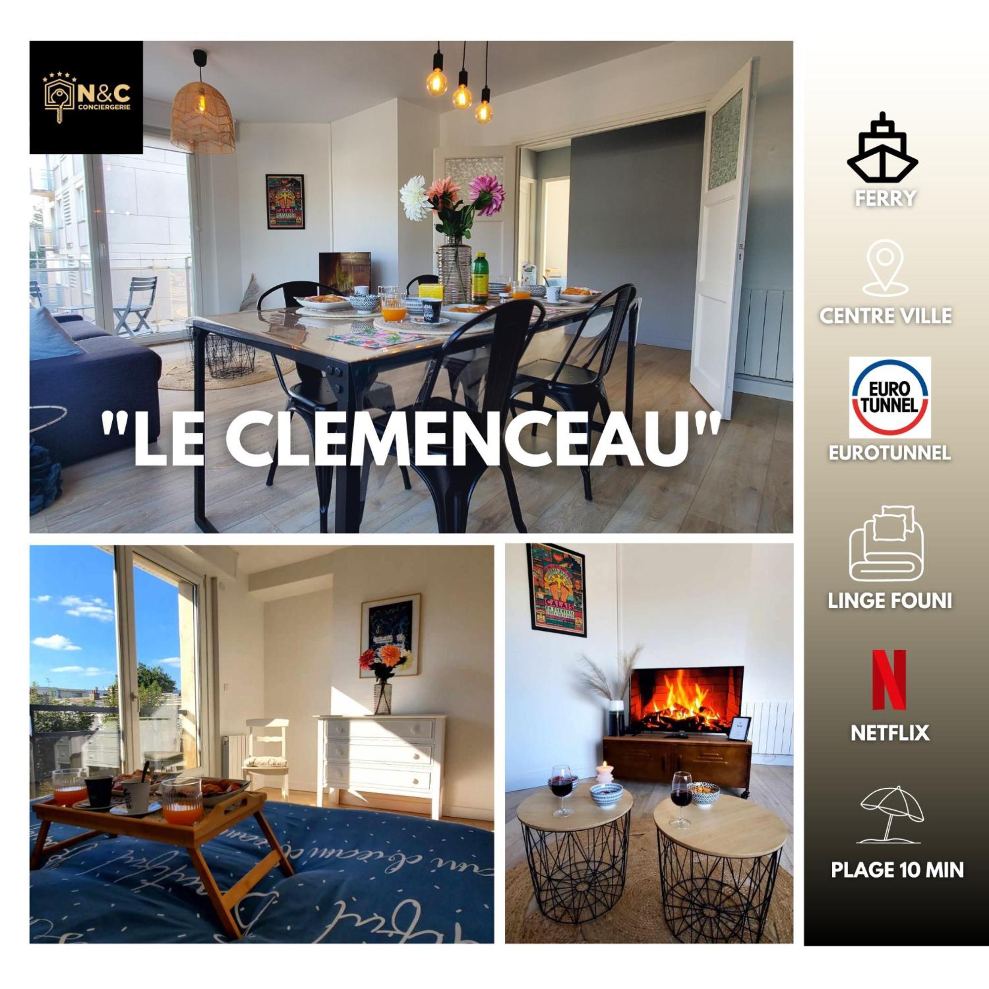 Le Clemenceau Appart-Calais Nord-Balcon-Plage 외부 사진